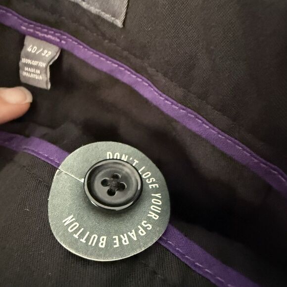 Bonobos Tuesday Pants Men's 40x32 Black Straight Leg Dress Pants Flawed - Picture 5 of 11